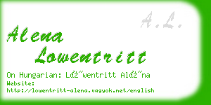 alena lowentritt business card